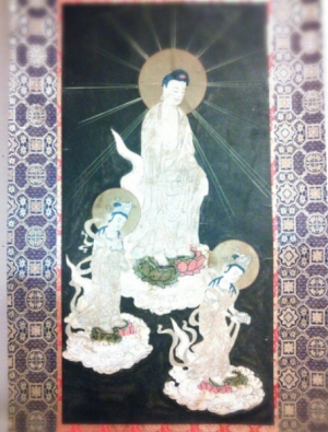 高麗時代の仏画『阿弥陀三尊図』
