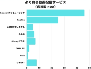 よく見る動画配信サービス